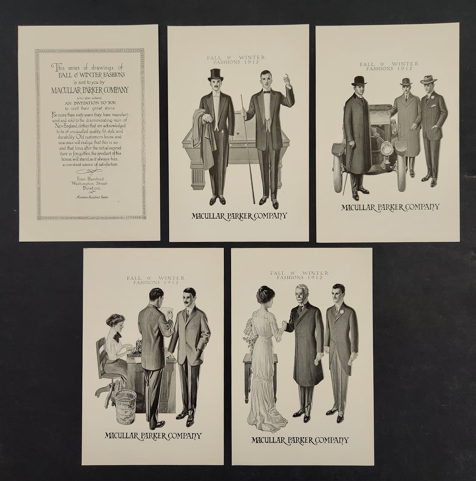 1912 antique FASHION CATALOG boston ma MACULLAR PARKER Co w10 PRINTS AD 2