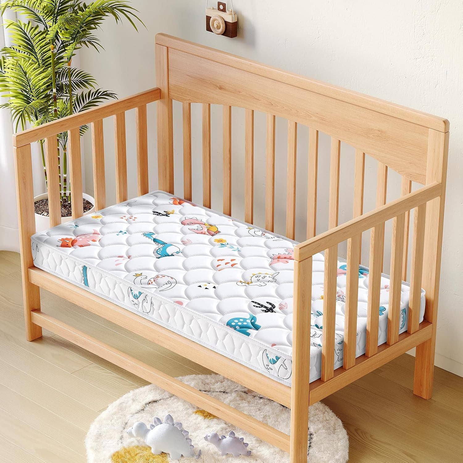 Colchón de cuna de 5" y colchón para niños pequeños, de doble cara y firme 4