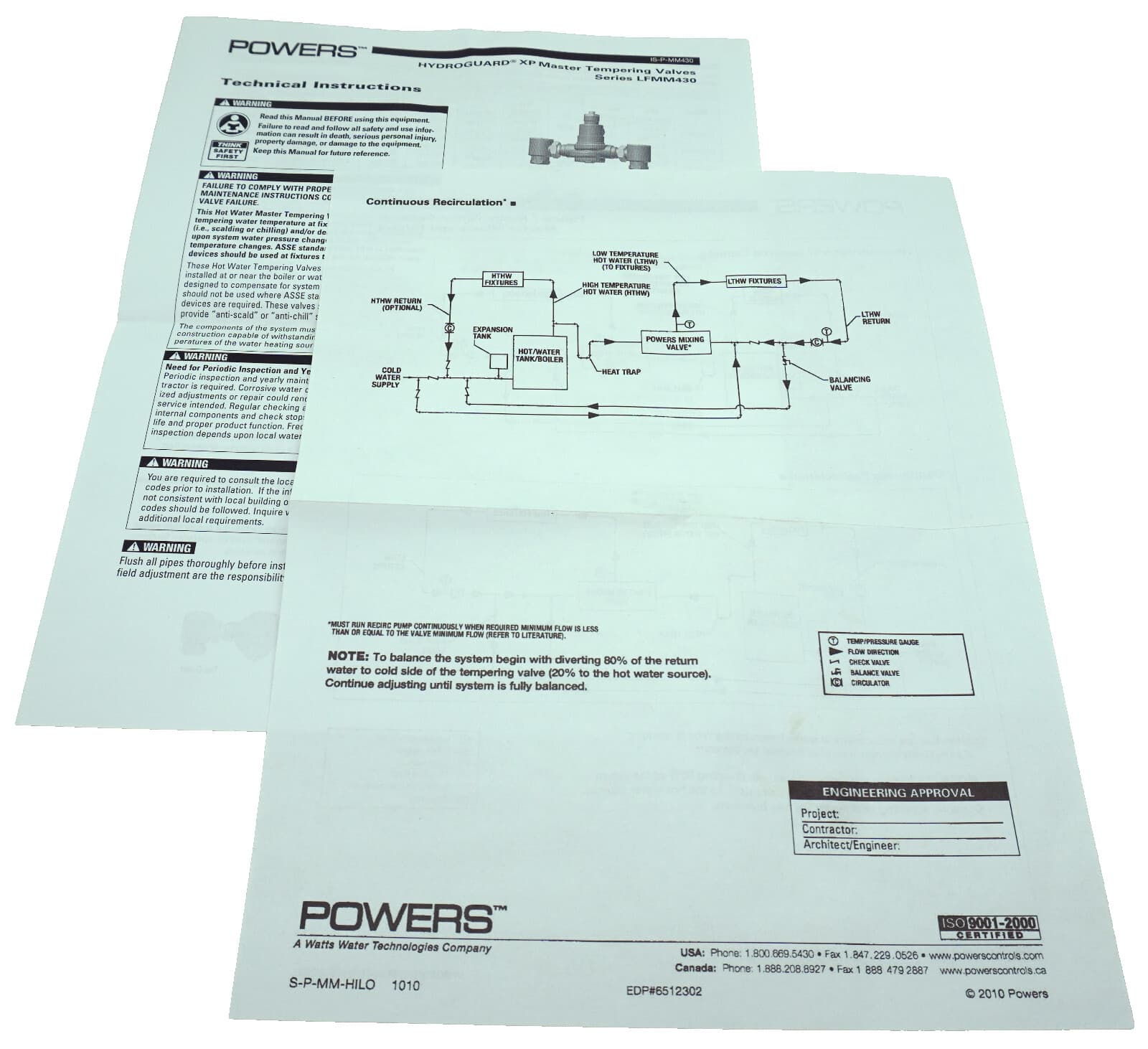 Powers Hydroguard LFMM431-1 3/4 in Mixing Valve LF Rough Bronze 5