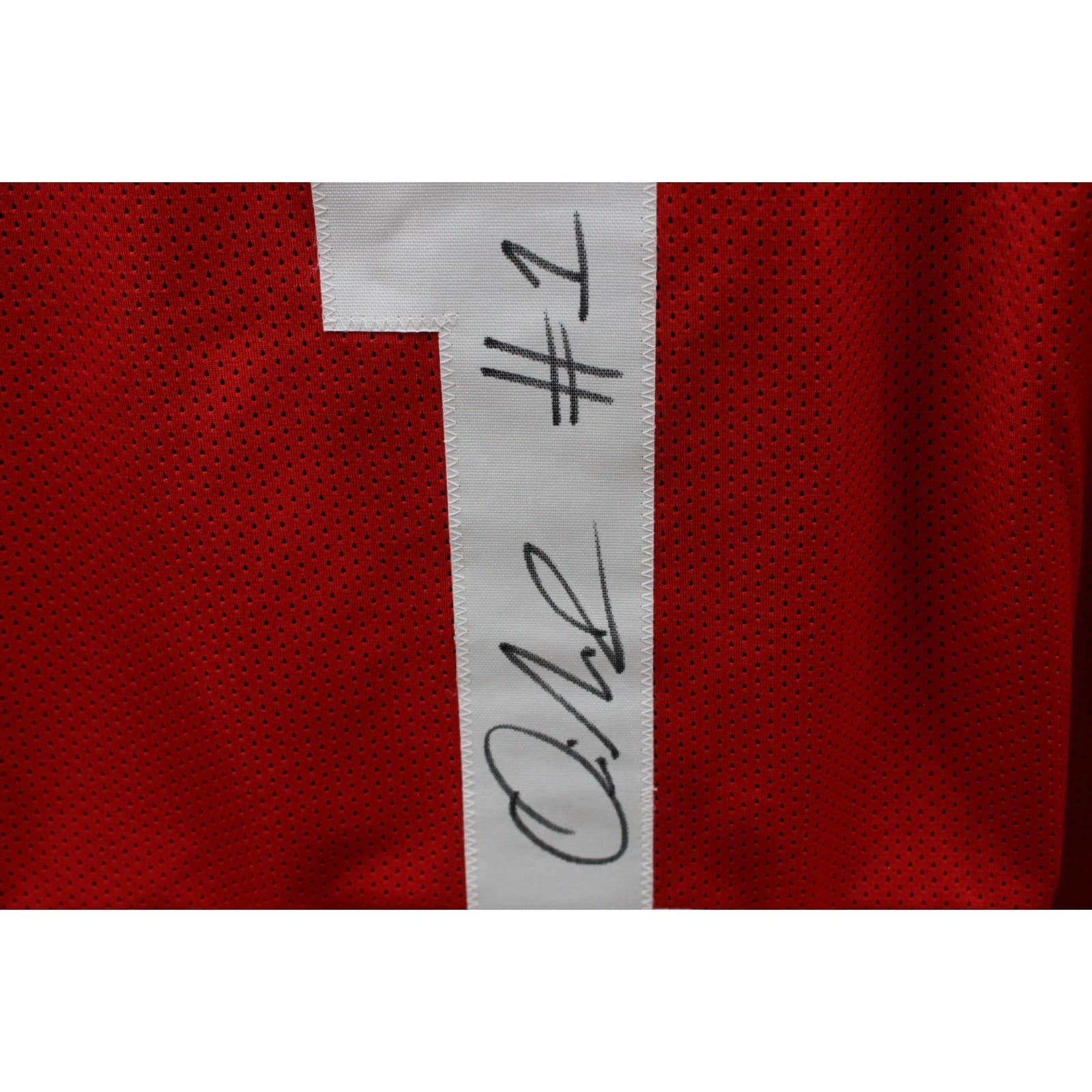 Quinshon Judkins Autographed College Style XL Red Jersey Beckett Witness 50079 2