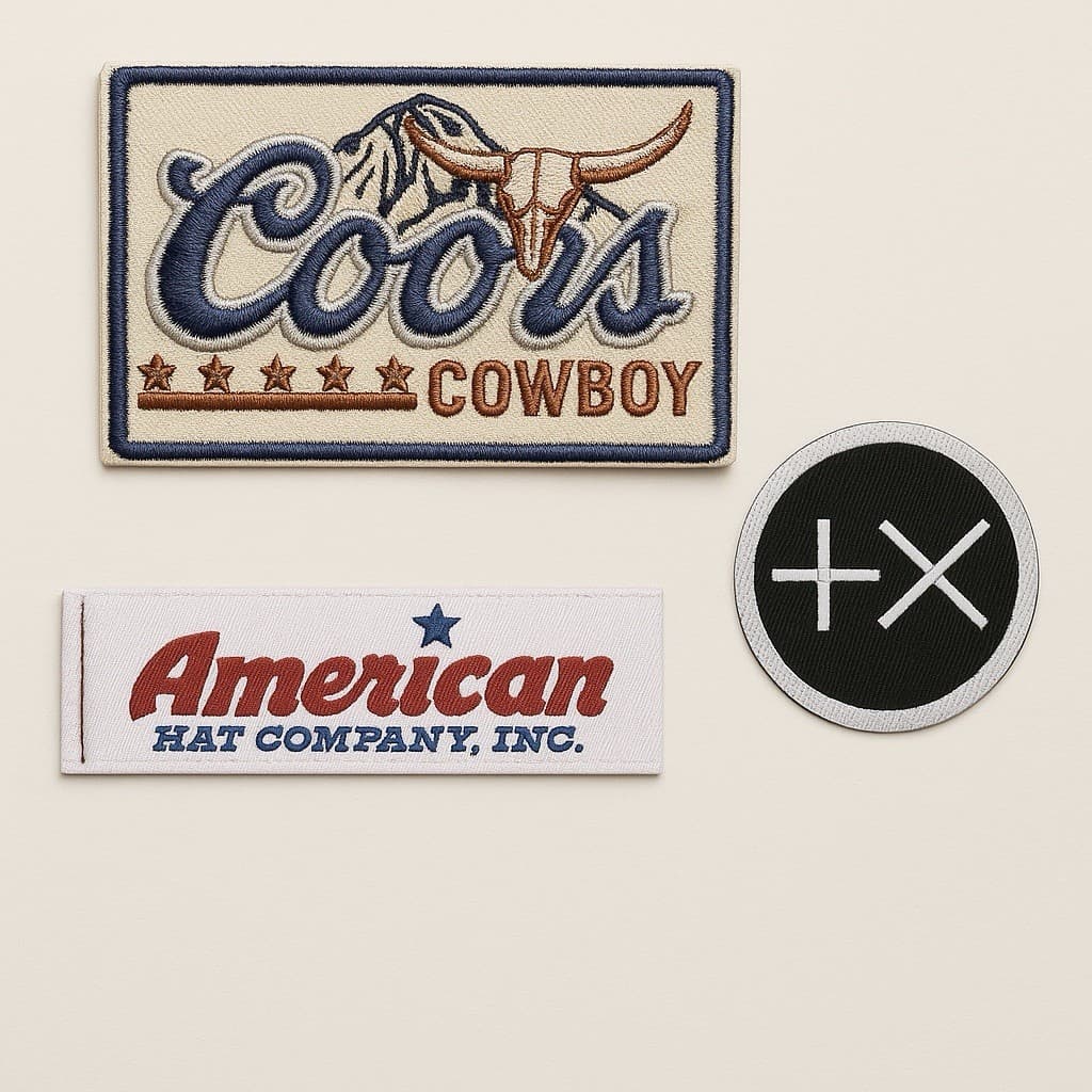 Coors Cowboy Patch + American Hat Company Patch + Positive Times Patch – 3 Pack