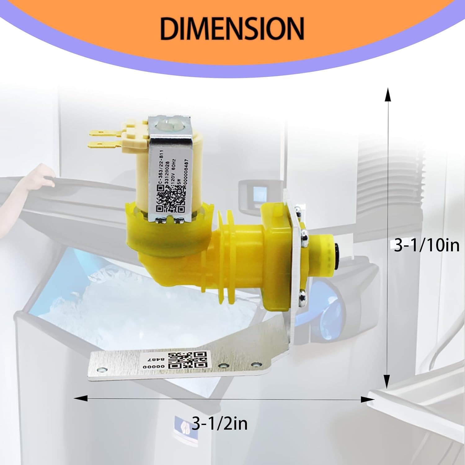 2025 Upgrade 000009120 000008487 000008483 33129026 IH9123 Ice Machine Water Inl 3