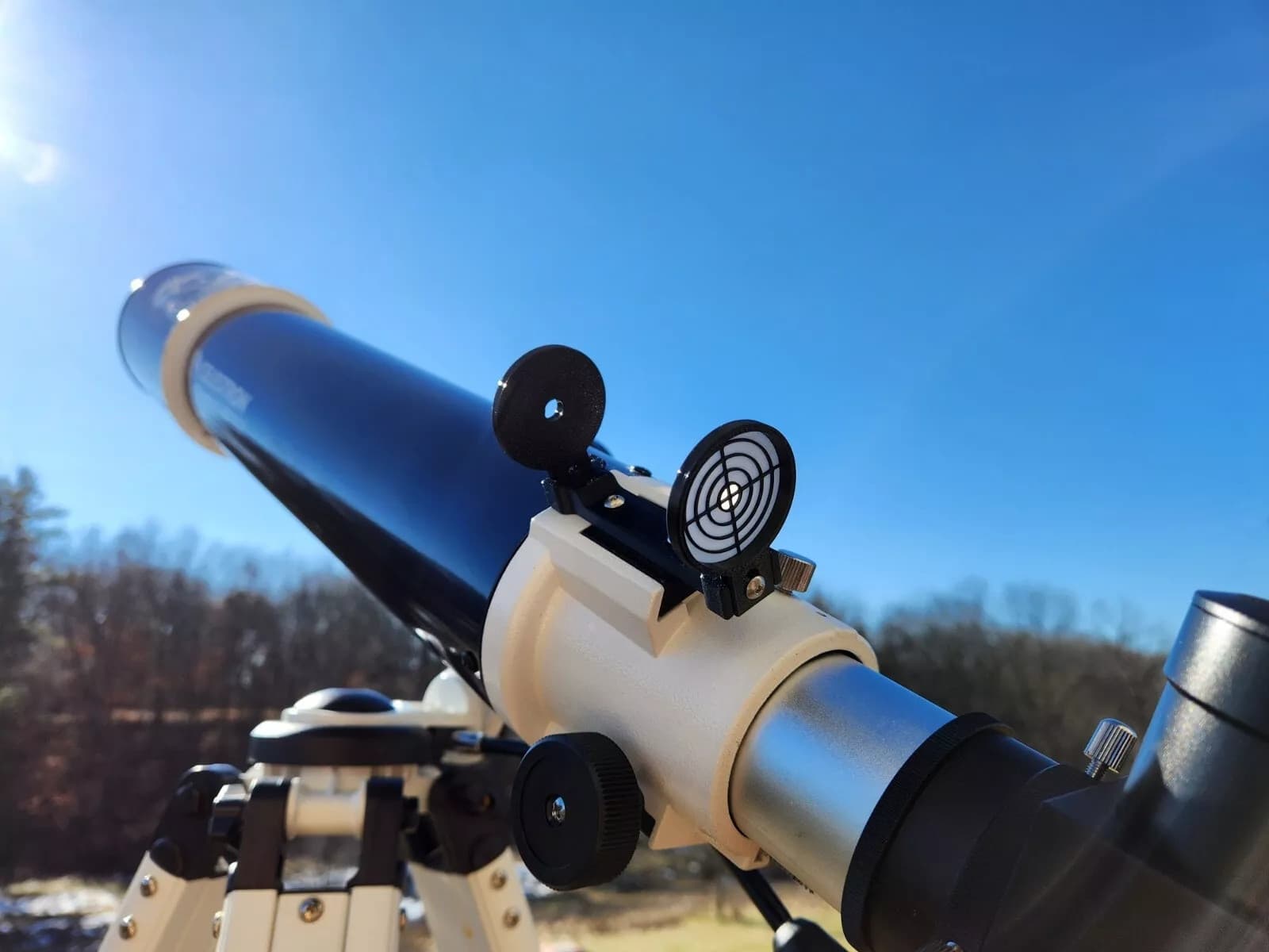 Solar Finder Scope for Telescopes (Black) - Easy Alignment - Vixen / Synta Mount 2