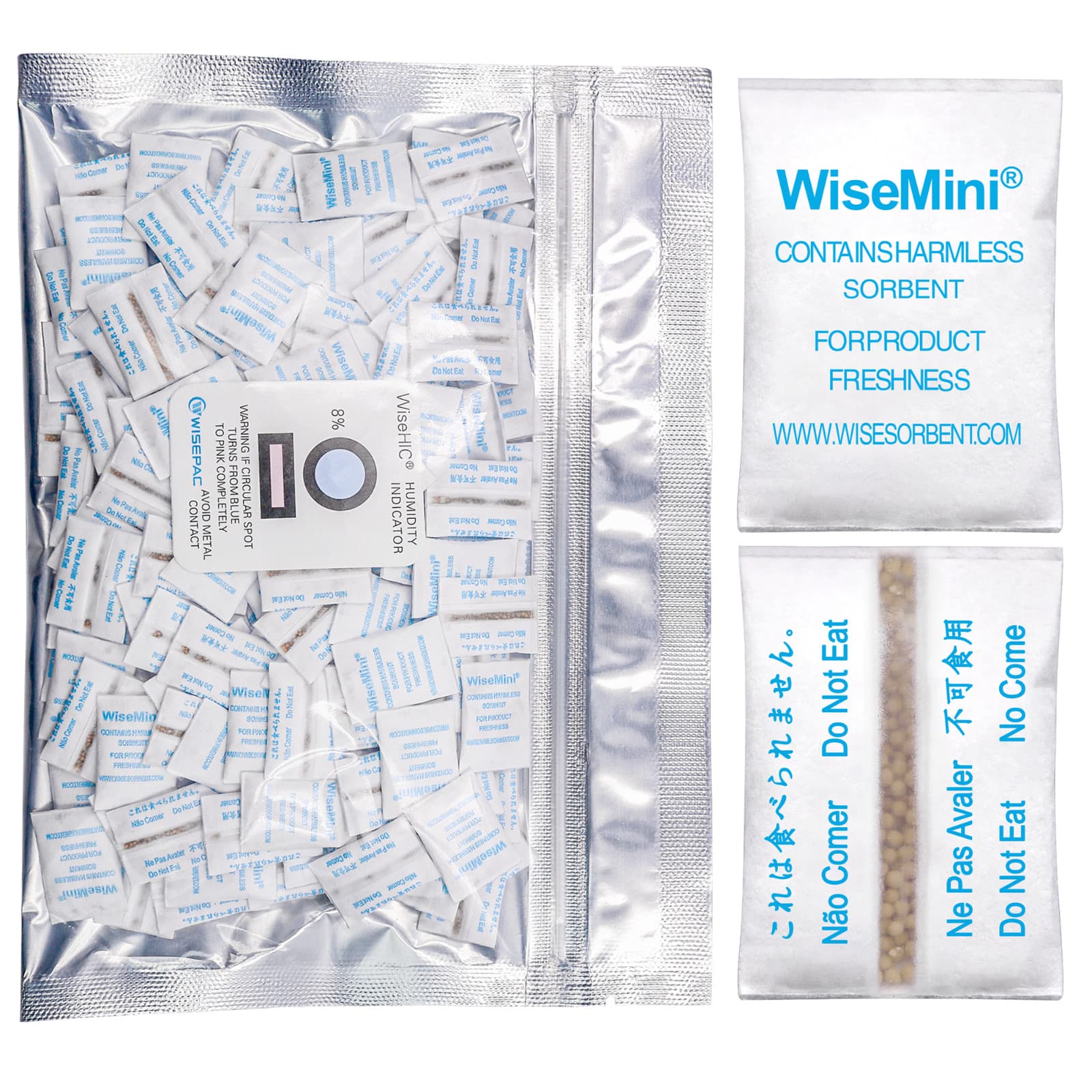 1 Gram Molecular Sieve Packets, 100 Pack Tyvek Dessicant Packets Food Grade