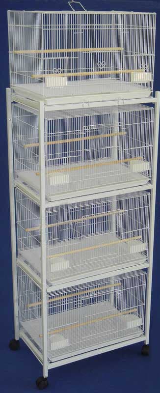 4-Tiers Rolling Stand for 24"x16"x16" Aviary Bird Flight Breeding Cages 2