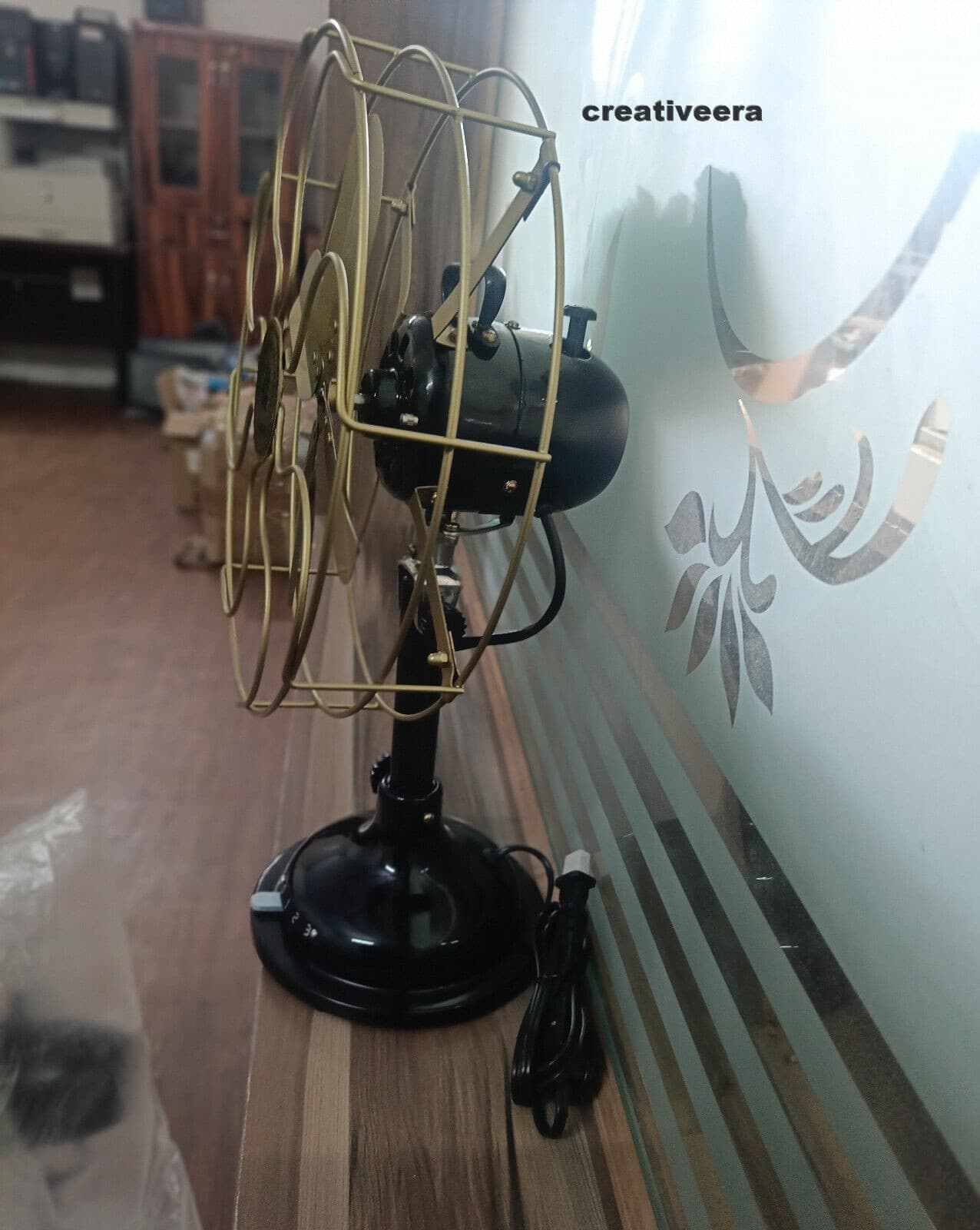 1920s Antique GE General Electric Type AOR Brass Blade Collectible Tabletop Fan 3