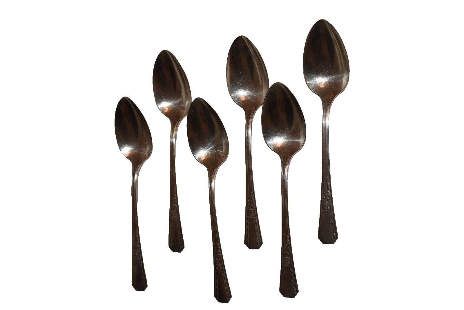 Rogers Silverplate Coronet 1933 Six Oval Soup/Table Spoons