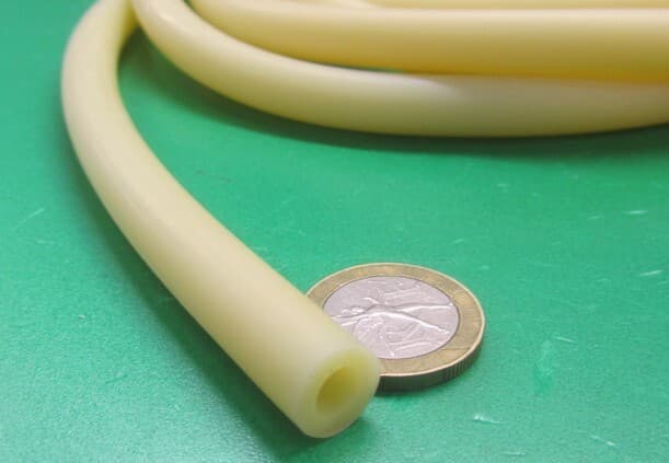 Latex Rubber Tubing Shore A35 Amber 7/16" OD x 1/4" ID x 3/32" Wall x 10' Length 4