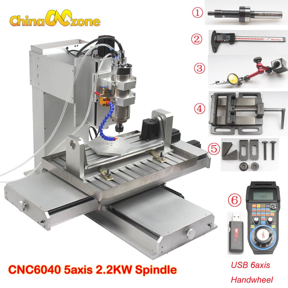 6040 5axis CNC Router Engraving Machine Pillar Type Metal Copper Milling Machine