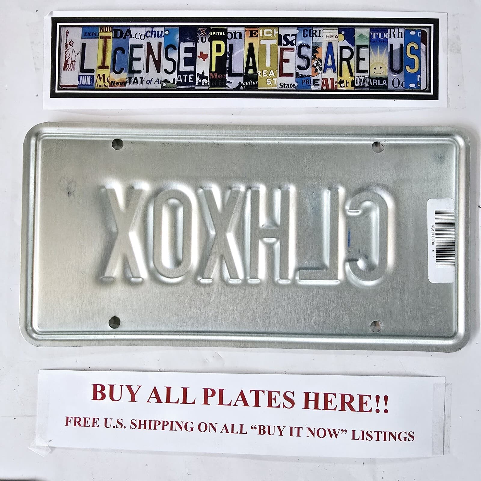 CONNECTICUT VANITY LICENSE PLATE 🔥FREE📬🔥 CLHXOX ~ PERSONALIZED CT TAG 4