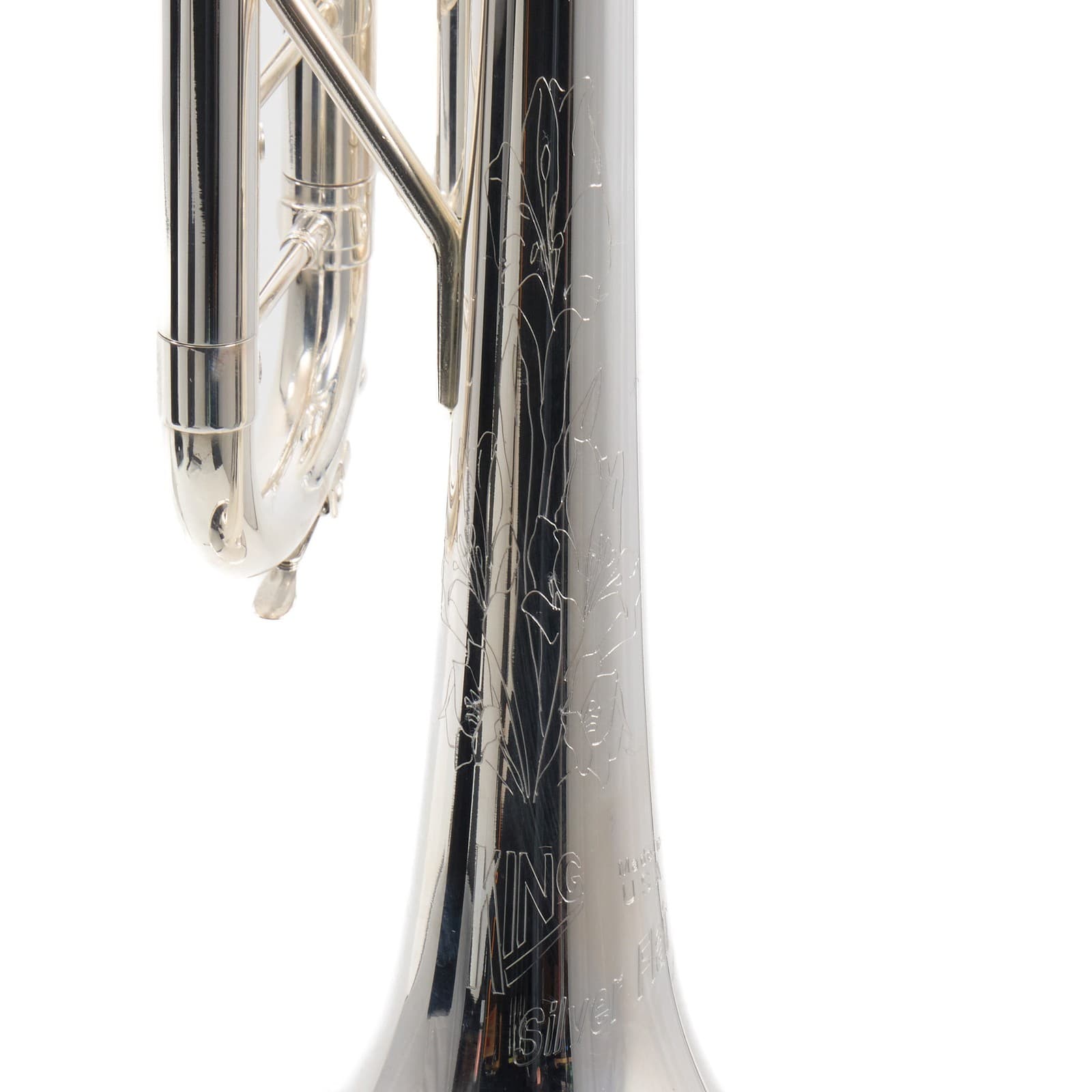 King Model 2055T 'Silver Flair' Intermediate Bb Trumpet SN 659620 OPEN BOX 3