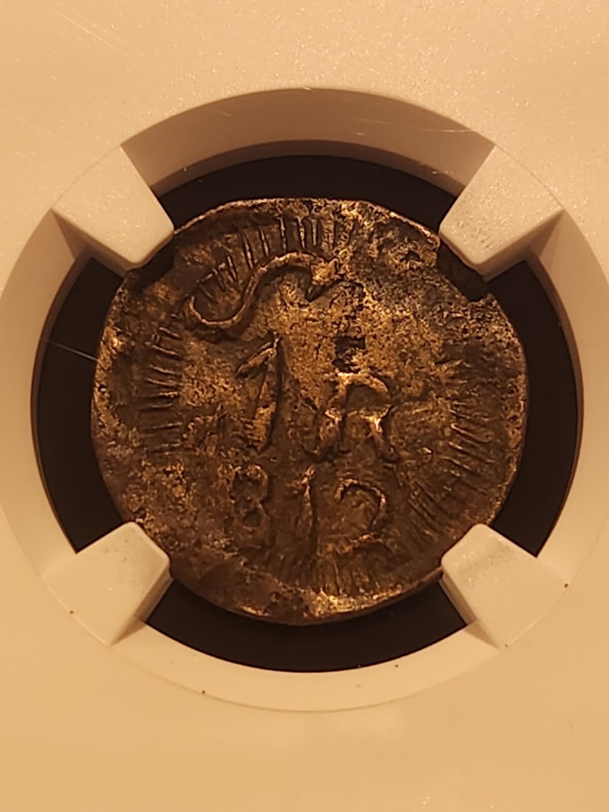 1812 Mexico 1 Real Oaxaca SUD Morelos Copper NGC AU Details Bent Rare Pop 1/0 2