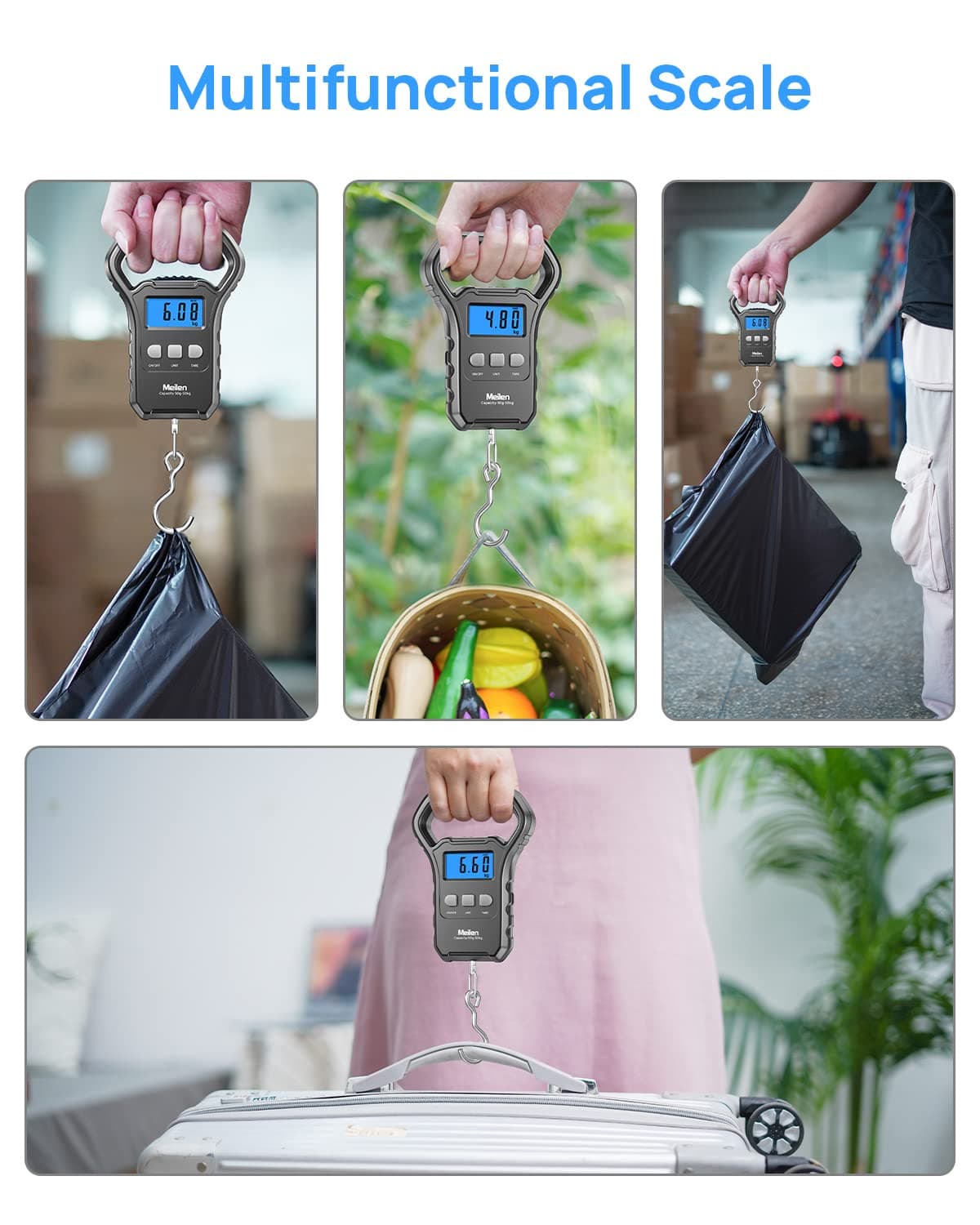 Balanza De Pescado  110Lb 50Kg Con Pantalla LCD Para Equipaje