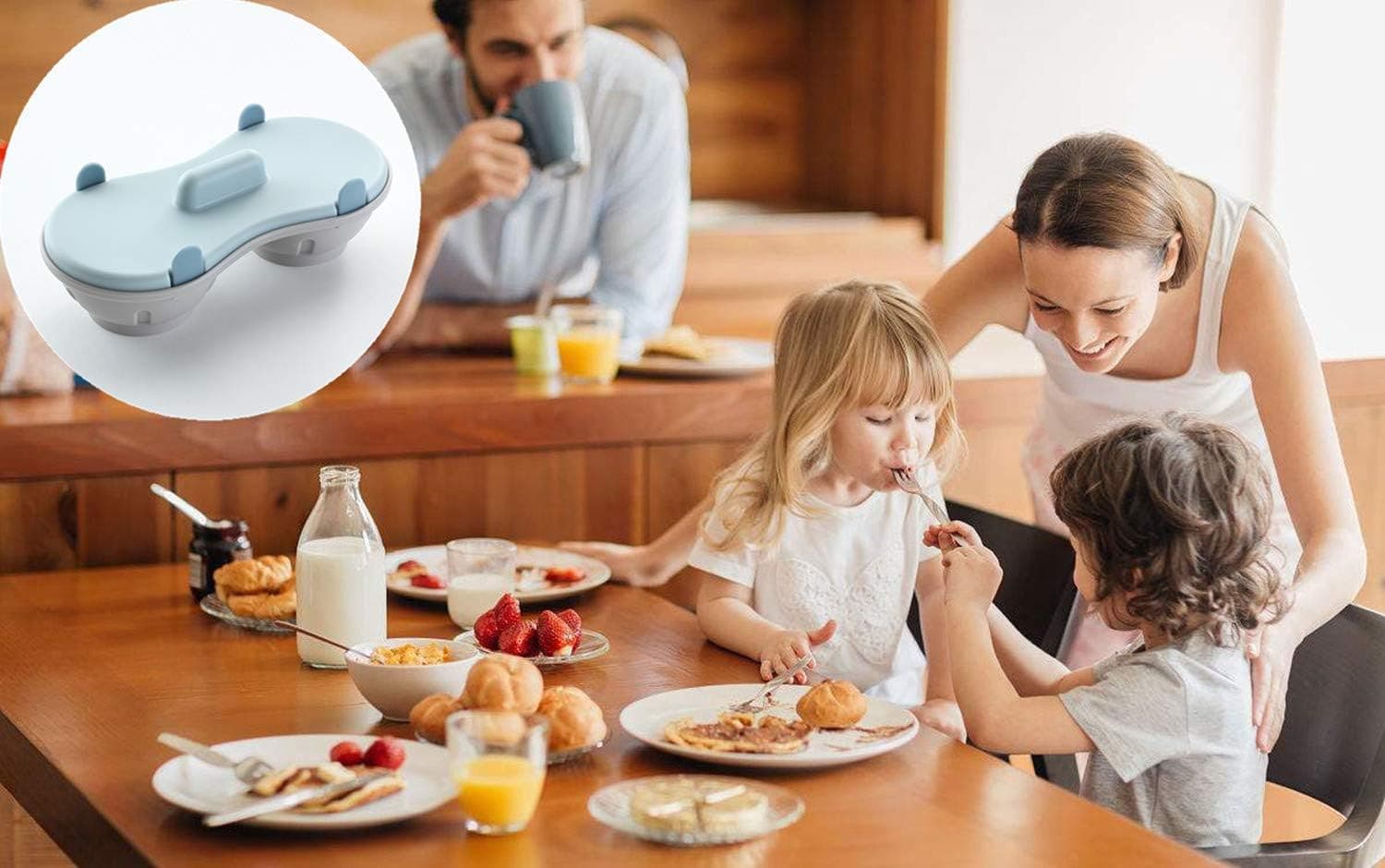 Egg Poacher Microwavable, Egg Steam with Measure Cup Dishwashable, Egg Maker Poa 6