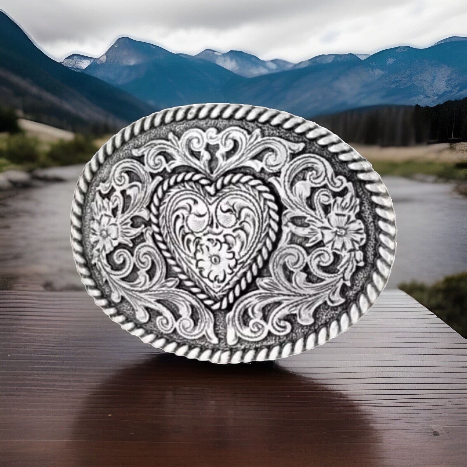 Justin Girls HOPE HEART Buckle