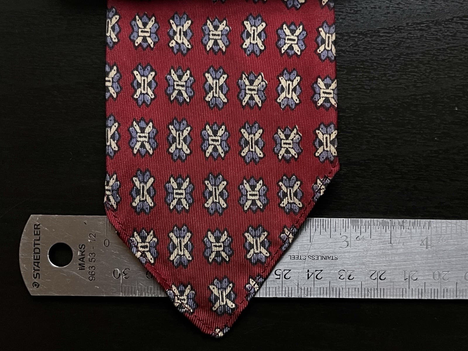 ‘Saltires’ Red Swing Tie EUC VTG 1930s 1940s 1950s Midcentury Art Deco Geometric 4