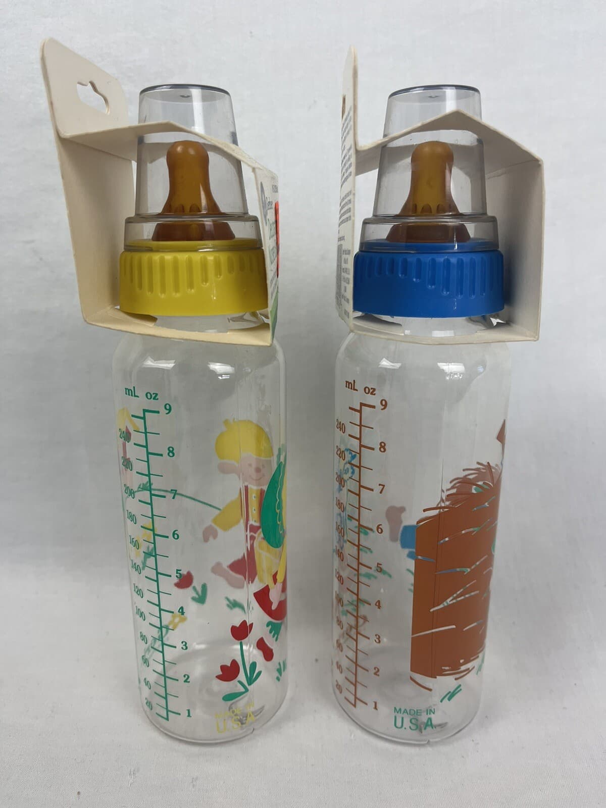 Gerber  1988 JACK & JILL - Little Boy Blue 9oz Vtg  Nursery Rhyme Baby Bottles 5