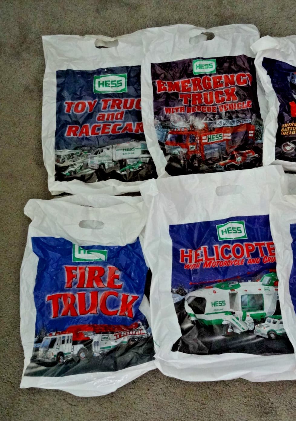 Hess Truck Collector Plastic Bags Lot of 6 (2 Fire Truck) 2