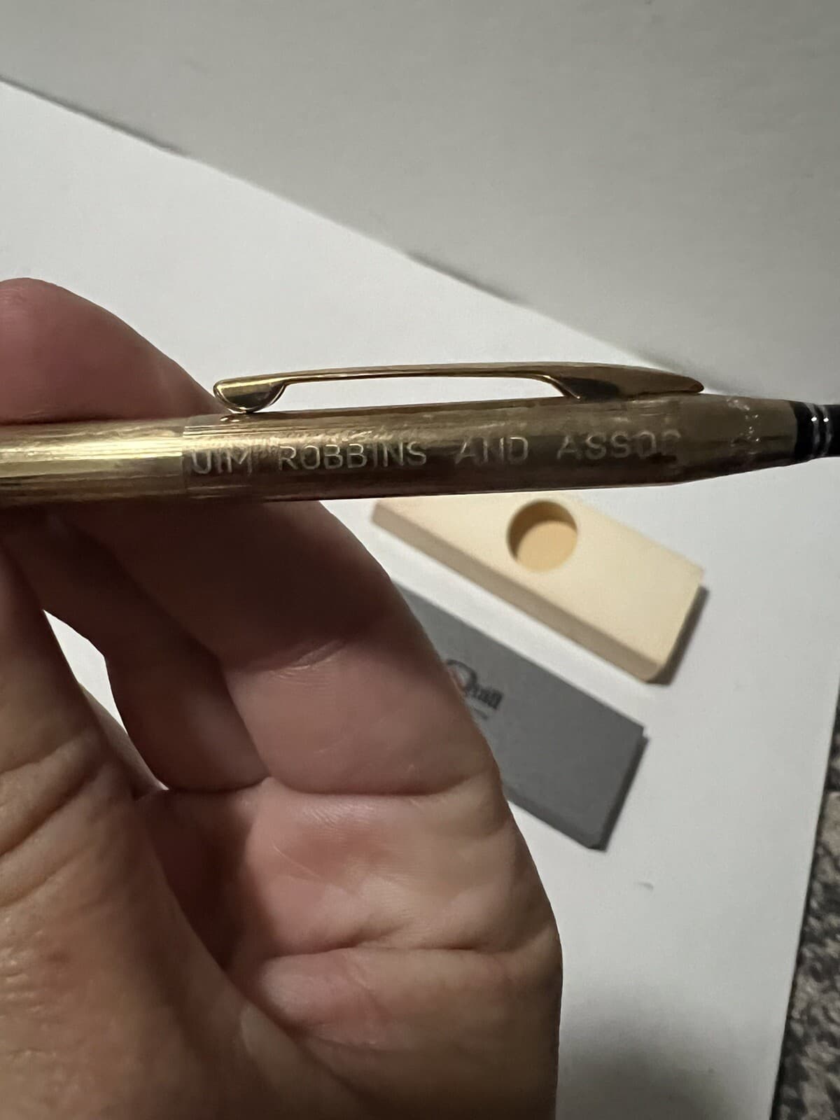 Vintage QUILL ROLLED GOLD PEN 1/40  10K BALLPOINT PEN MADE IN USA  RARE 5