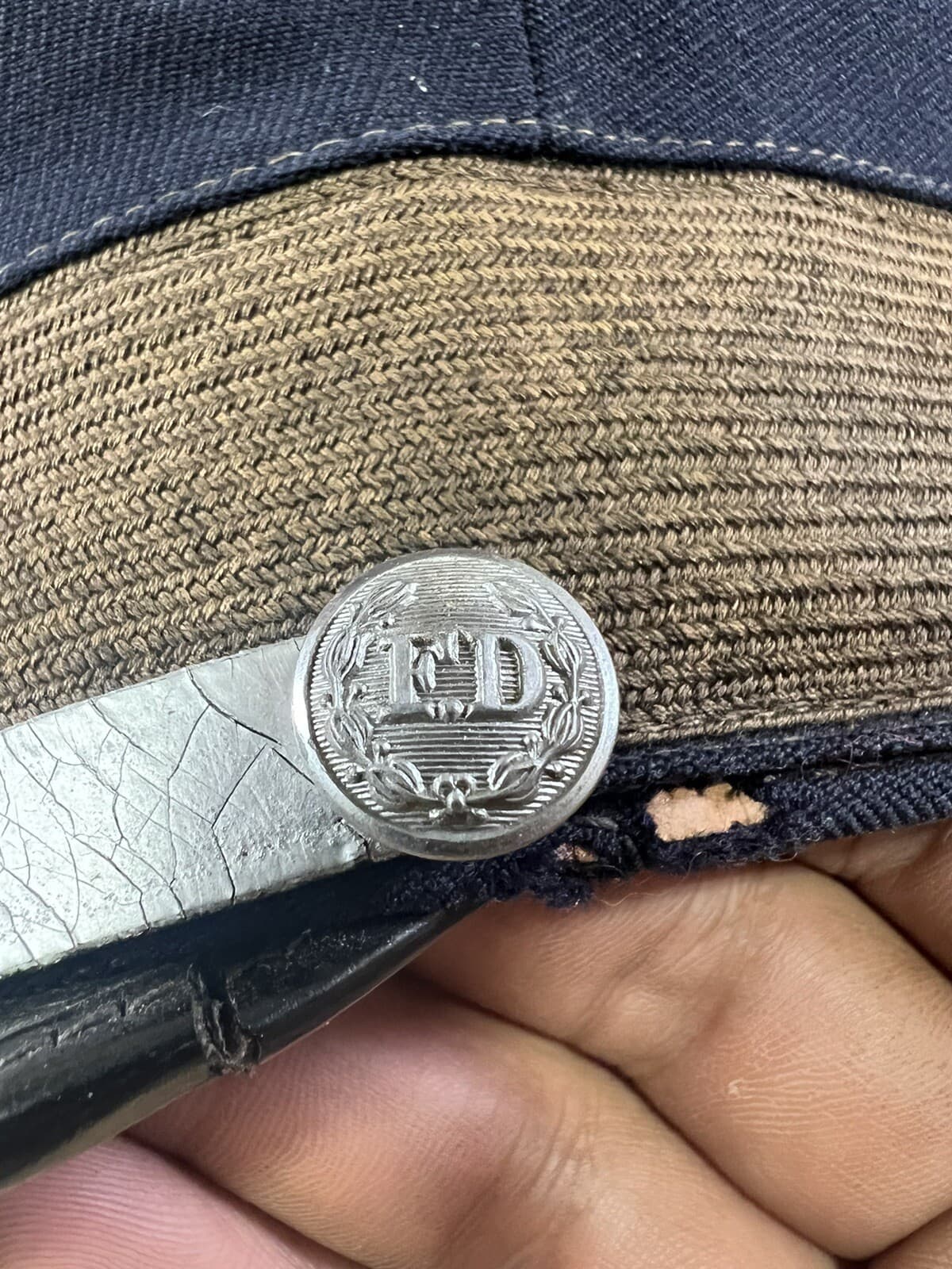 Vintage Fire Department Dress Hat Cap Size 7 3