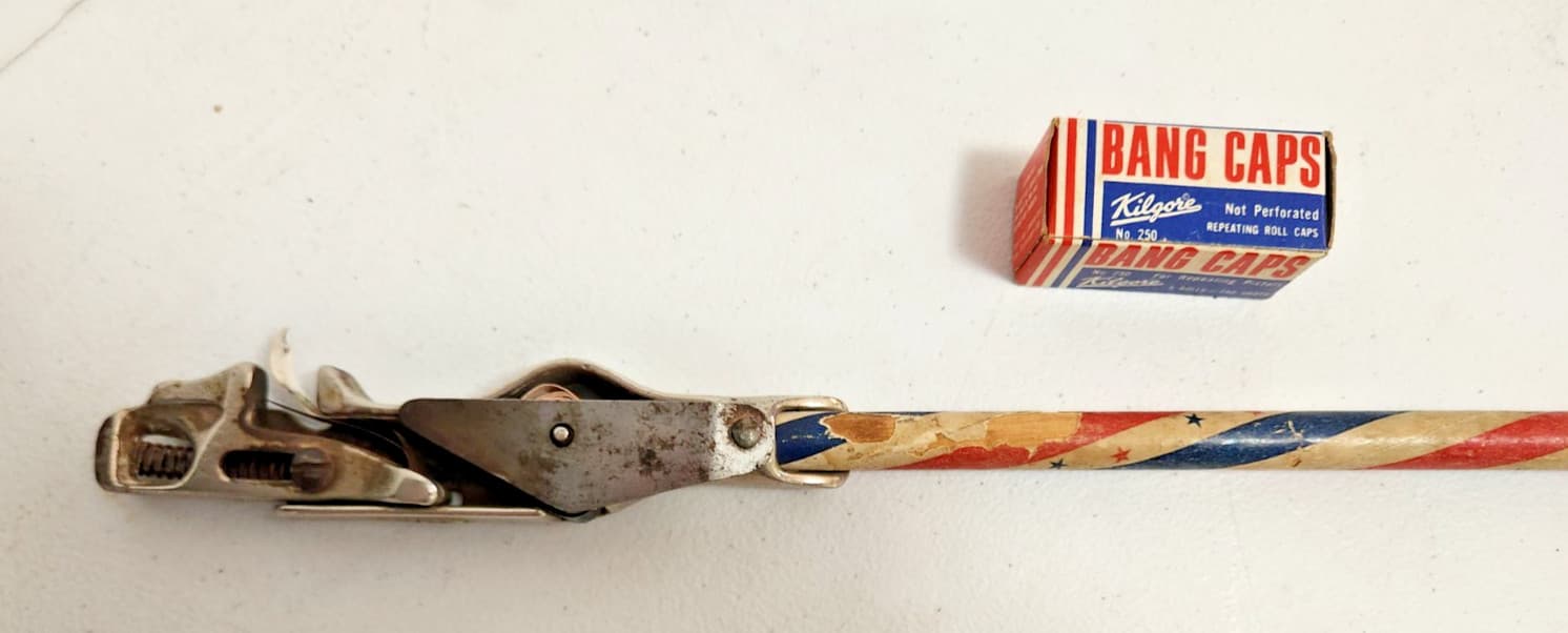 Antique American Cap Cane Stick Model nine Repeater 1920s 6