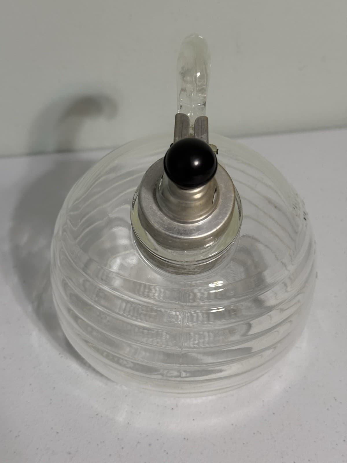 Vintage Bee Hive GLASS TEA KETTLE Glasbake Moderne ART DECO W/whistle 3