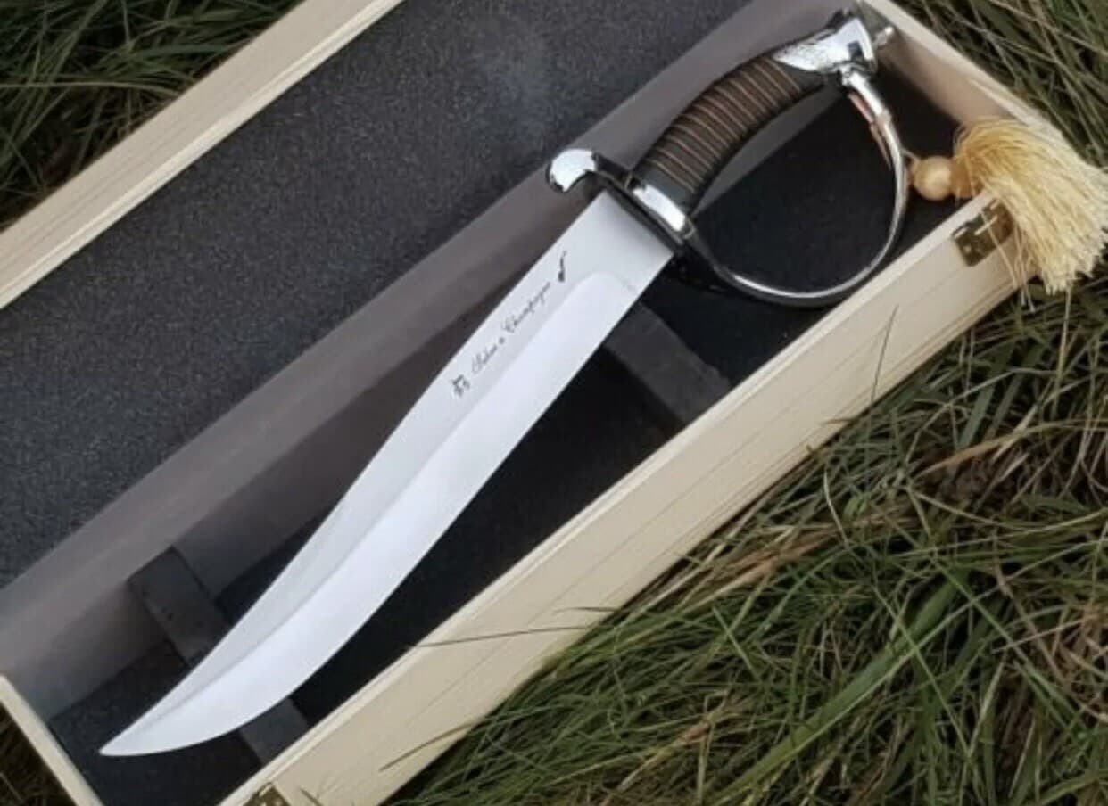 Laguiole Handmade Champagne Sabre Sword  Limited Edition With Stand And Gift Box 6