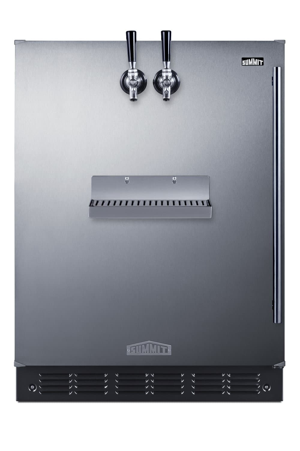 Summit SBCFRTPCFADALHD 24"W 5.3 Cu. Ft. Built-In Double Tap - Stainless Steel