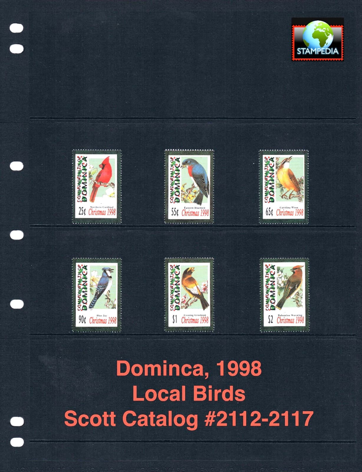 $5.50 Scott Value - 1998 DOMINICA Birds Wildlife Caribbean Sea CV MNH NH UMM