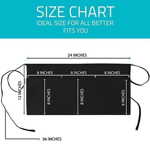 3 Pocket Waitress Waist Aprons for Home and Kitchen Utopia Kitchen 4