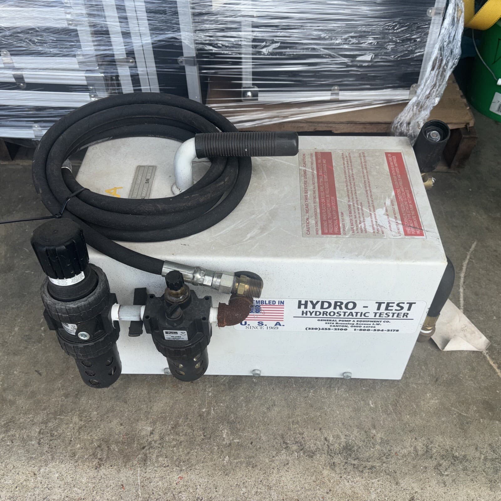 GENERAL PUMP HYDRO TEST HYDROSTATIC TESTER AR1.5-1000 PNEUMATIC 1000 PSI