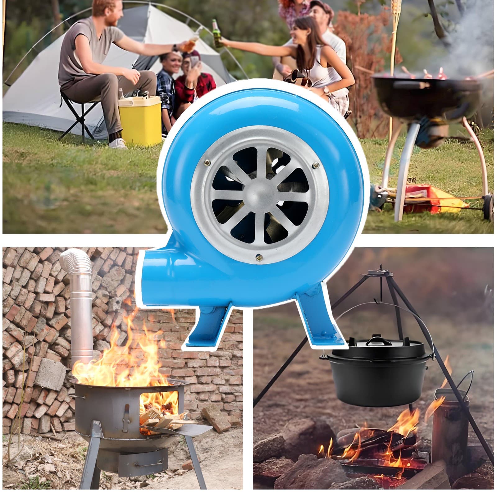 Squirrel Cage Fan BBQ Fan Combustion Furnace Blower Electric Forge Air Blower 3