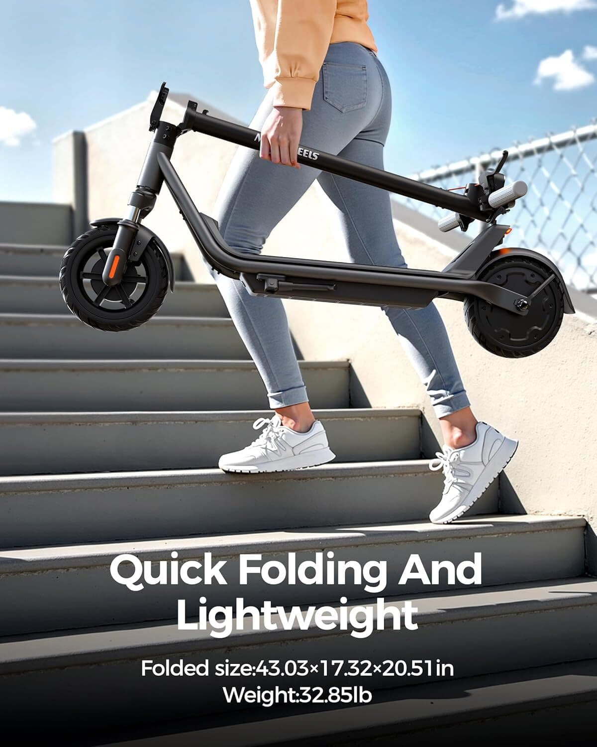 2025 Electric Scooter for Adults Teens Folding E-Scooter w/ APP&Shock Suspension 6