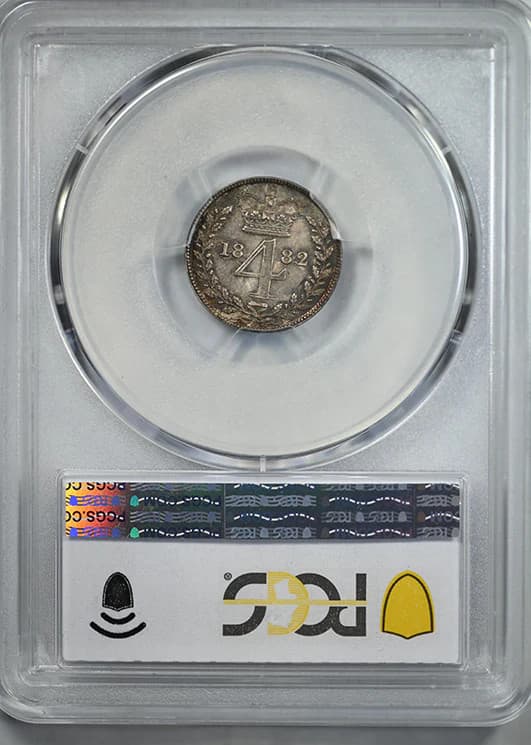 1882 Great Britain 4D Mdy Fourpence Maundy PCGS PL63 - Prooflike 2