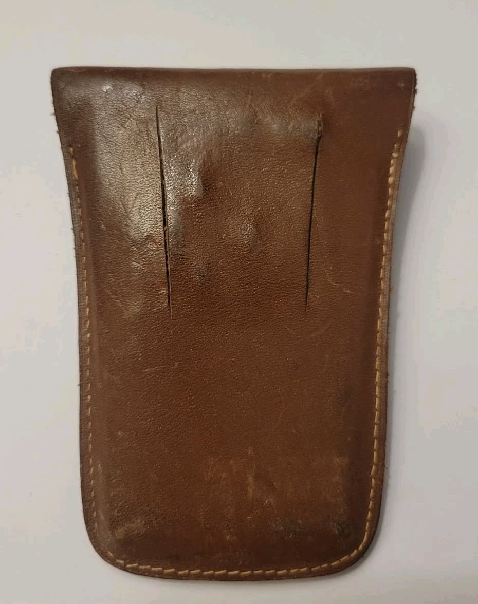 Toolmaster Antique Vintage Swiss Multi Tool Bow Folding Pocket USA Leather Case 5