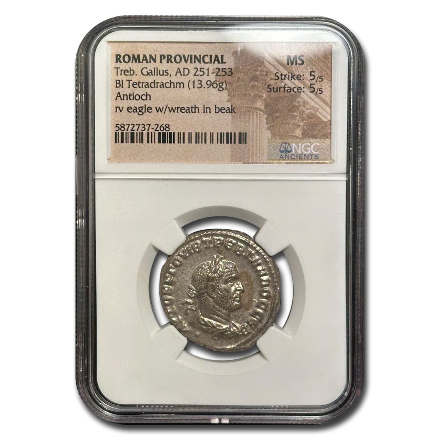 Roman Provincial BI Tetradrachm Gallus (251-253 AD) MS NGC