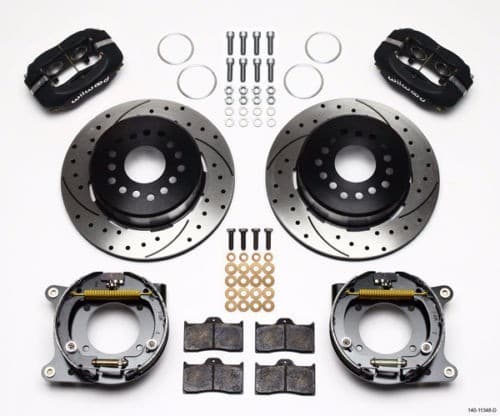 WILWOOD DISC BRAKE KIT,1955-57 CHEVY,12" DRILLED ROTORS,6/4 PISTON,booster,mc 2