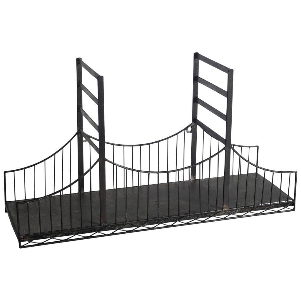 Sturdy,Unique and Durable Mercana Fran Black Metal Bridge Shelf, Ideal for 2