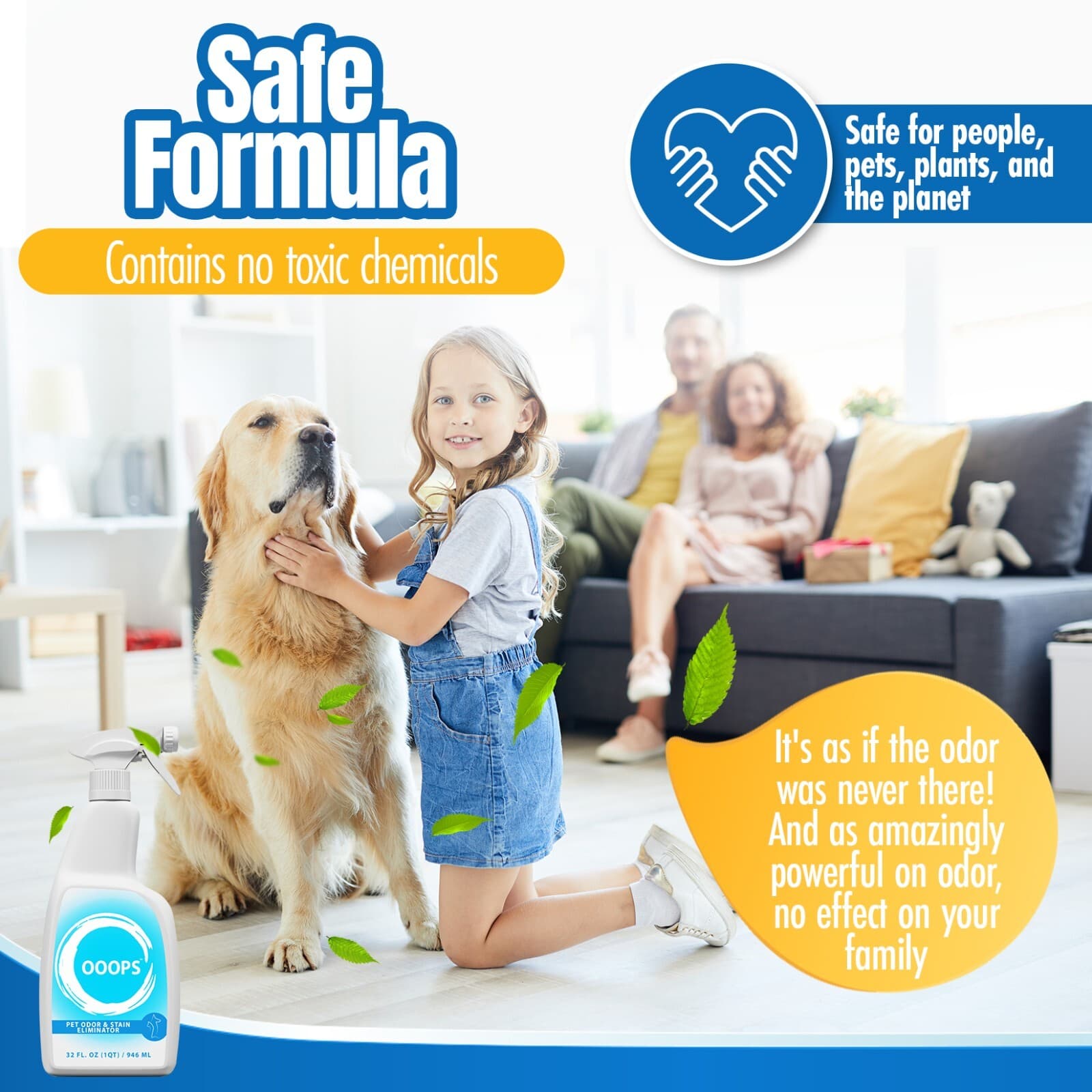 OOOPS Pet Odor & Poop Stain Eliminator Organic Enzyme for Home Dismantles Odors  6