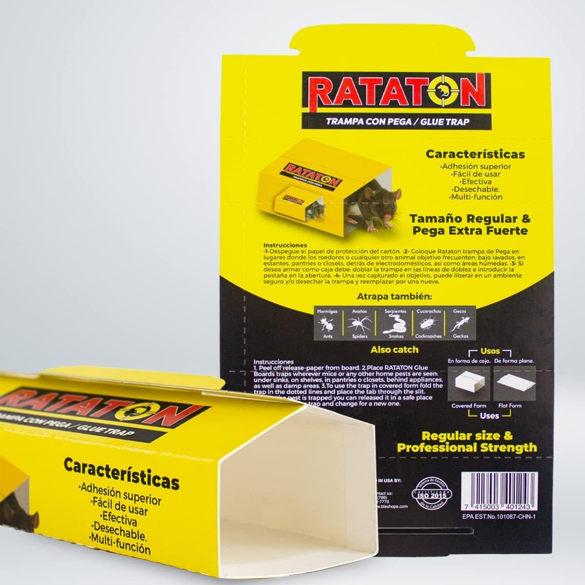 Non Toxic Peanut Butter Scented Glue Trap, 12 Pack - Mice, Insects, Spiders, Bug