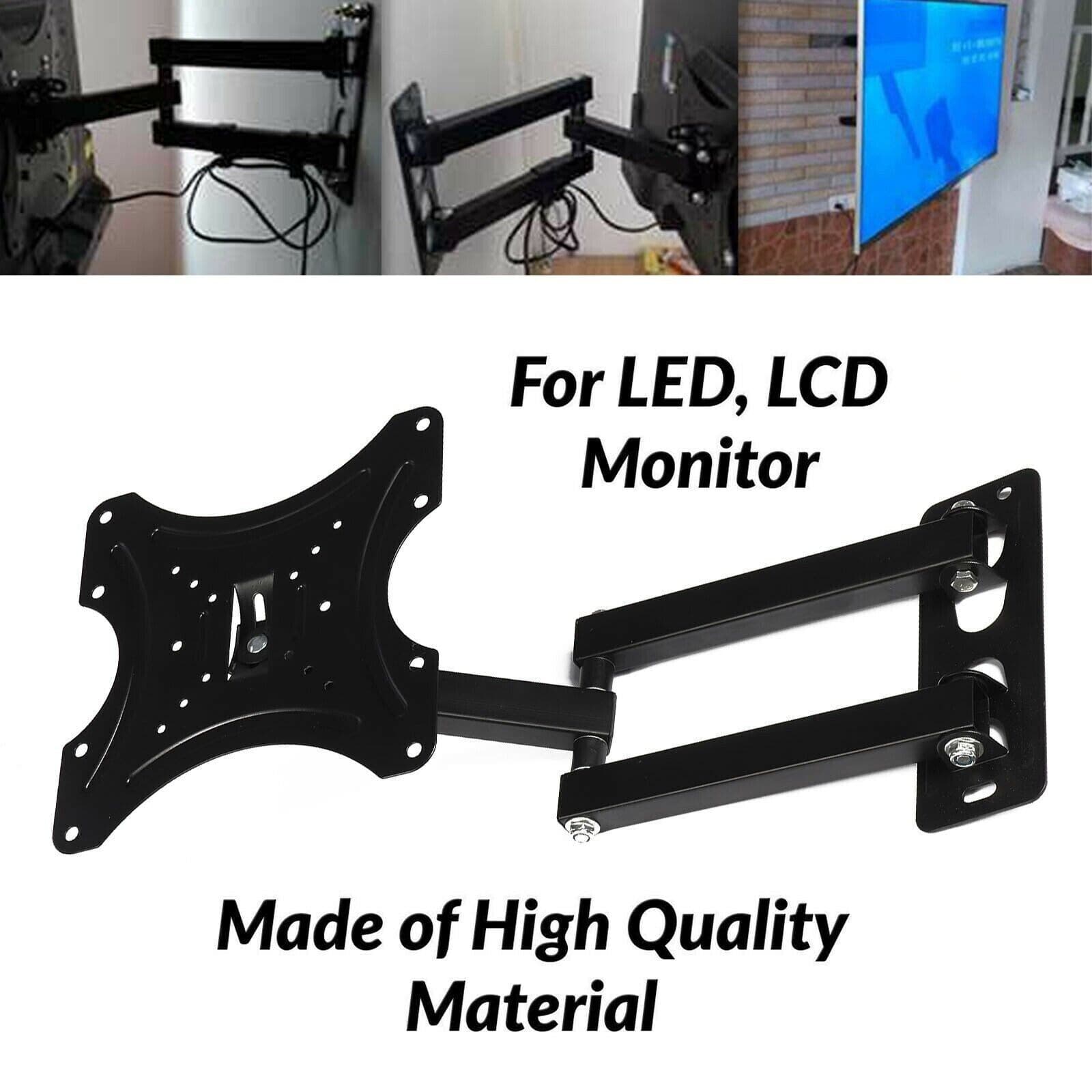 Full Motion TV Wall Mount Bracket Swivel Tilt 17 22 24 26 32 40 42 Inch LED LCD 4