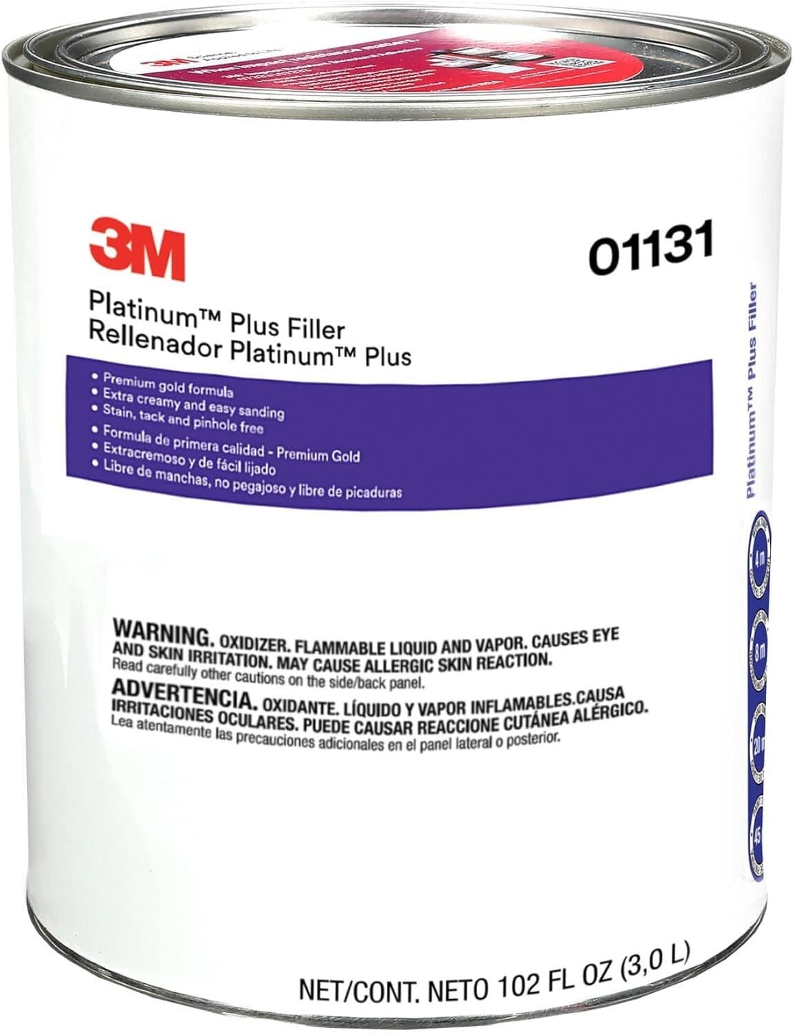 3M Platinum Plus Filler 102 fl oz Recommended for Use With Galvanized & Aluminum