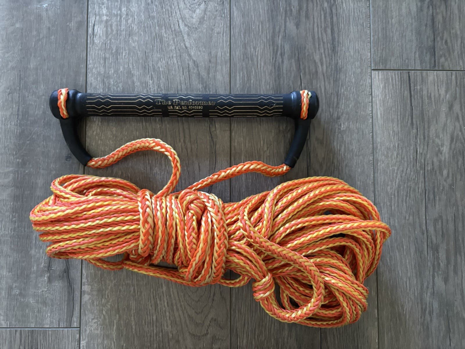 1970's Vintage Water Ski Tow Rope "The Performer" PATENT 4043290 2