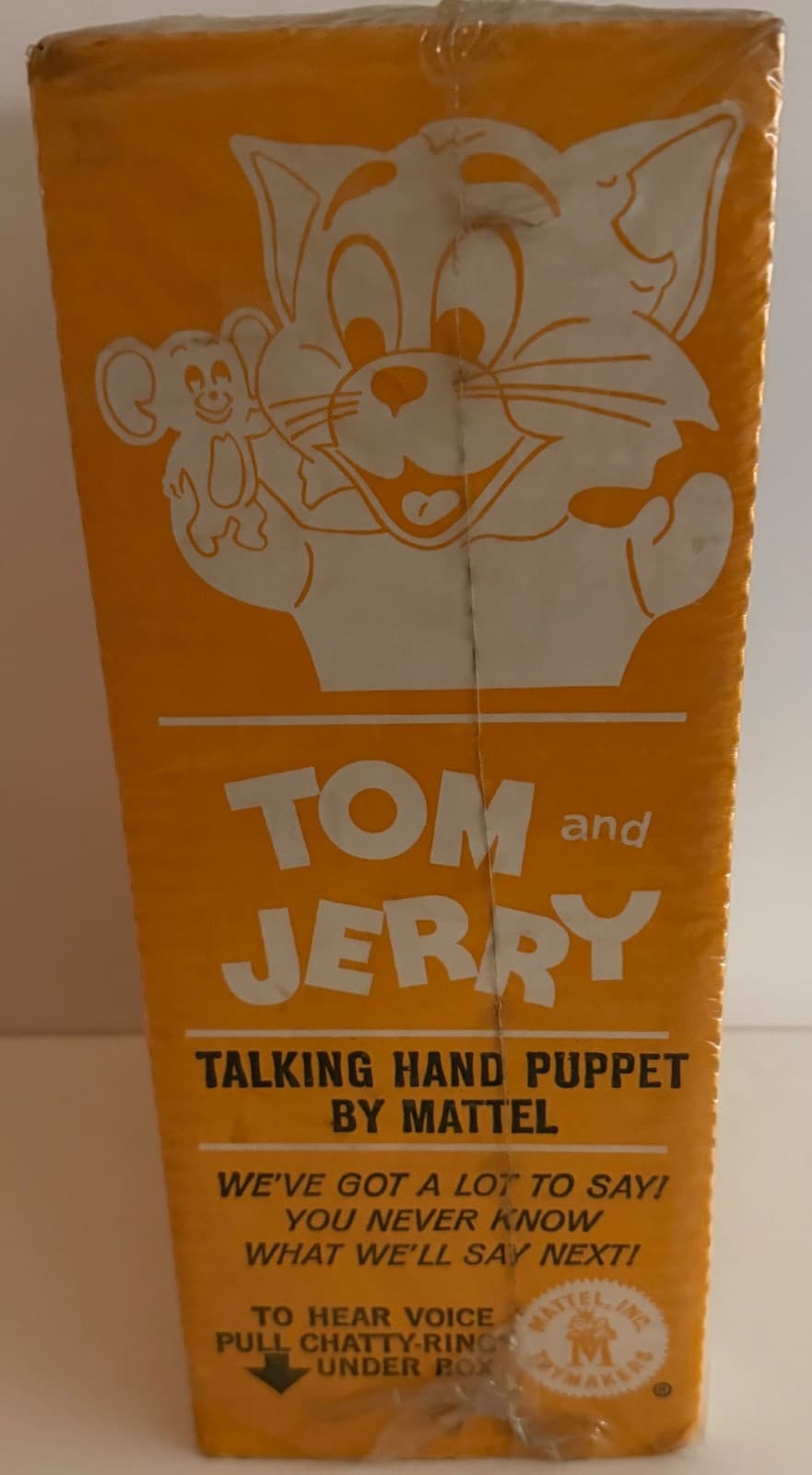 1965 ORIGINAL MATTEL TOM & JERRY TALKING HAND PUPPET MIB SEALED 6
