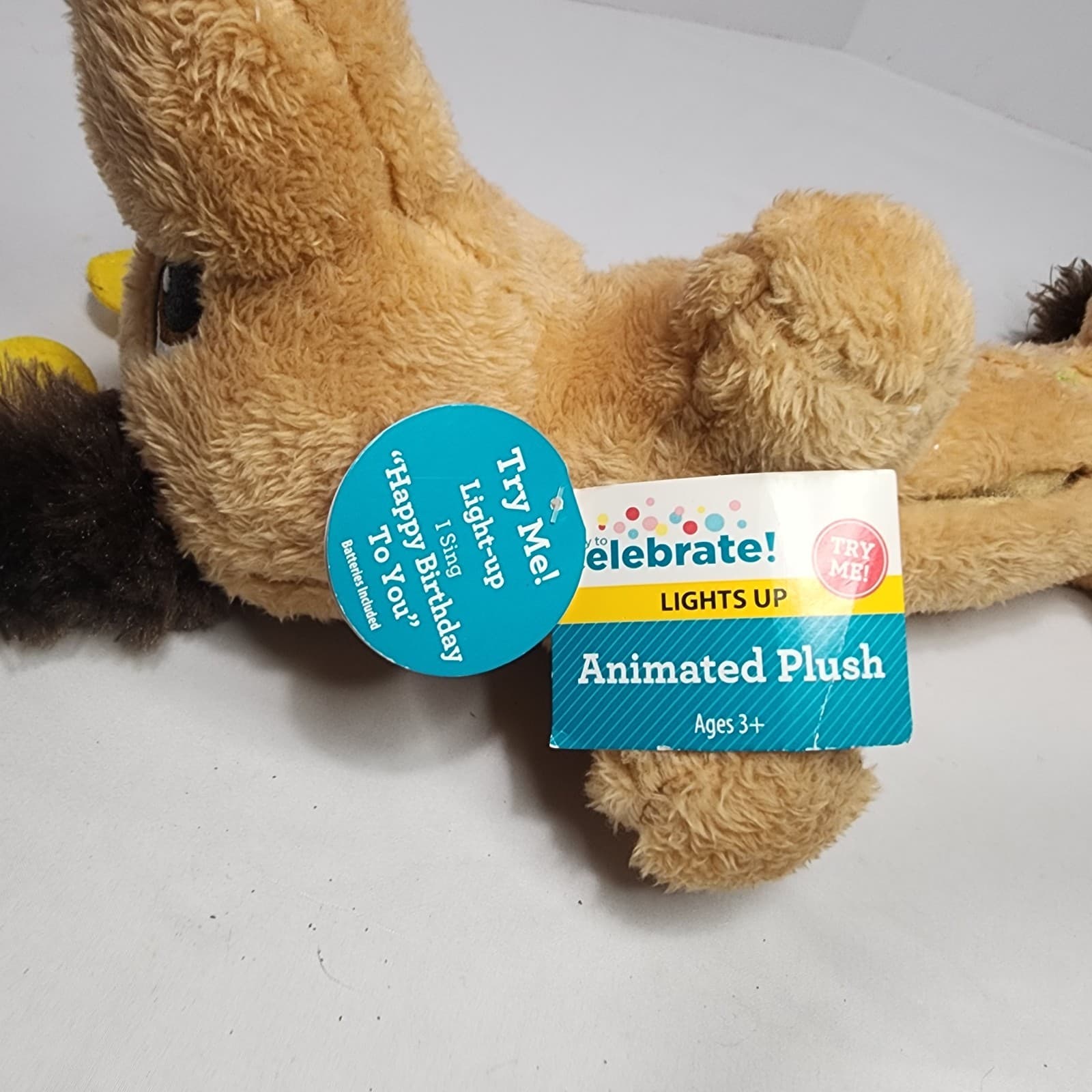 CELEBRATE! Singing, Ear Flopping, Light-Up DACHSHUND "Happy Birthday" Plush NWT 6