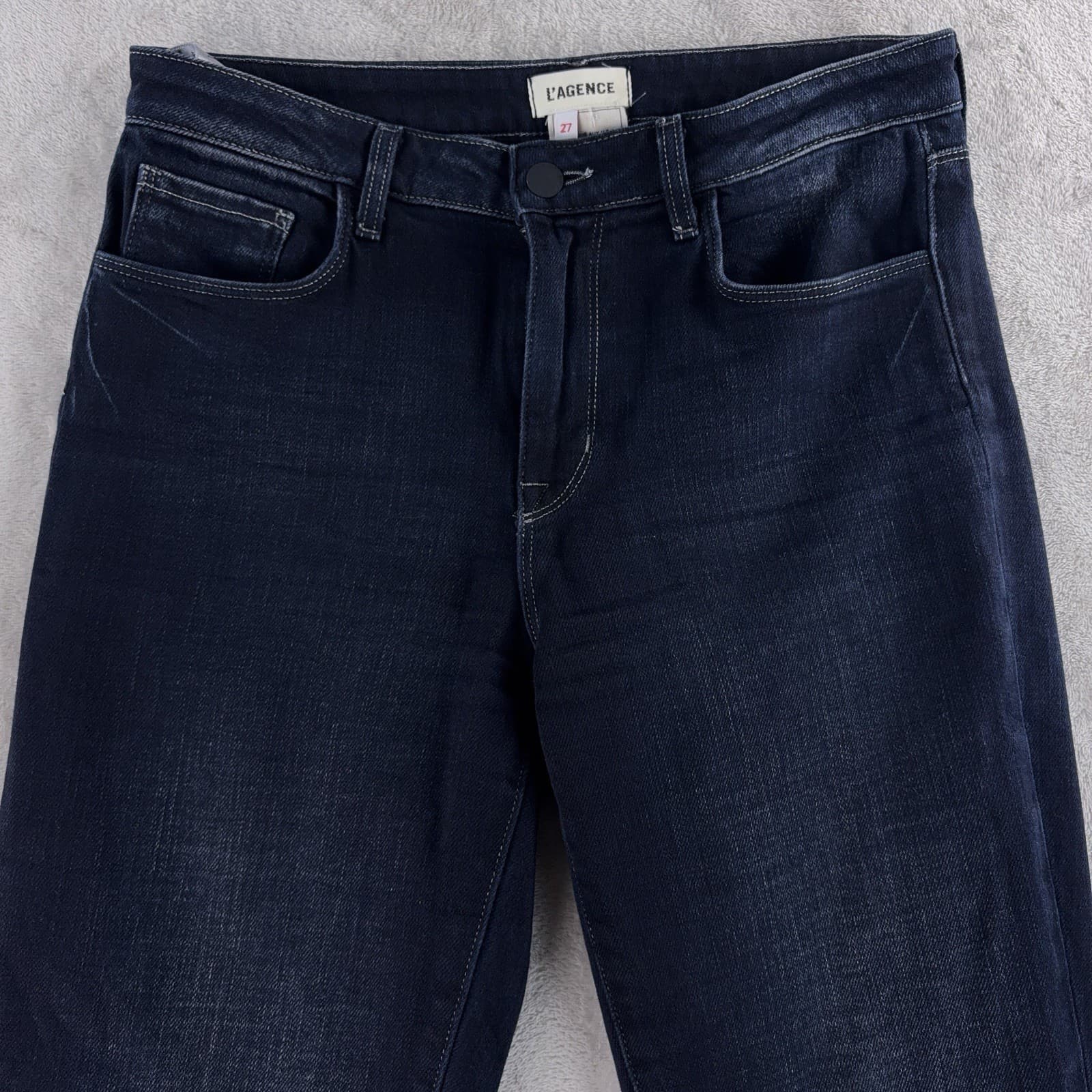 L’Agence Jeans Womens Size 27x33 Blue Mid Rise Bootcut Stretch Denim USA 3