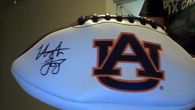 Coach Hugh Freeze Signed Auburn Tigers Autographed Football War Eagle Football! 2