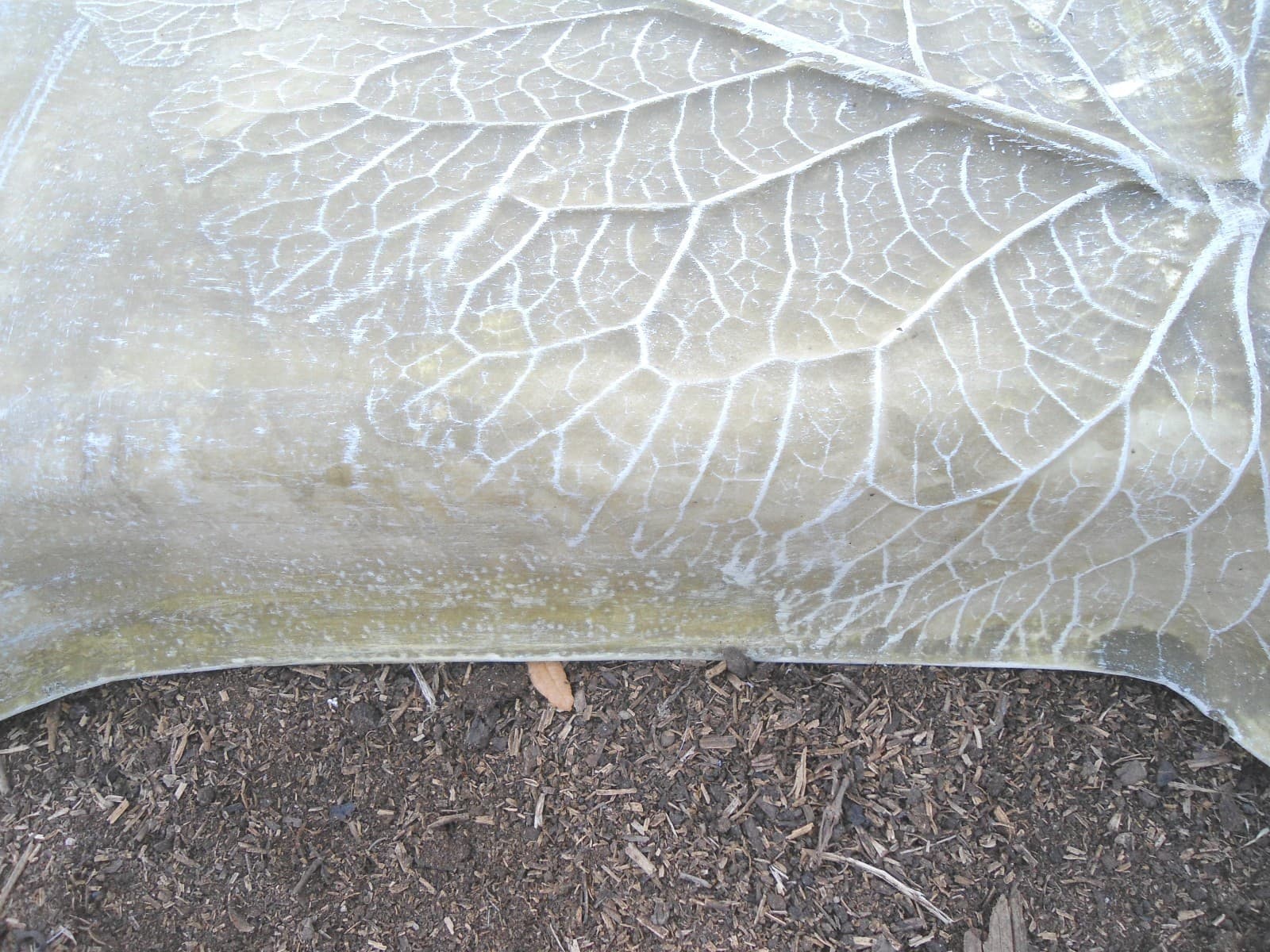 Leaf bench leg plastic mold concrete mould  .150 abs plastic 13.5"H x 12"W x 3" 3