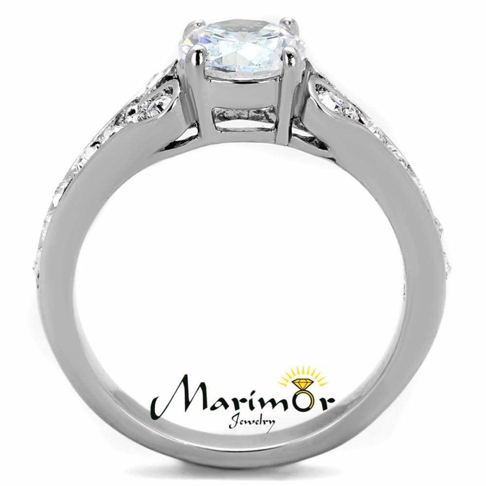 Stainless Steel 1.82Ct Cubic Zirconia 316 Engagement Ring Womens Size 5-10 3