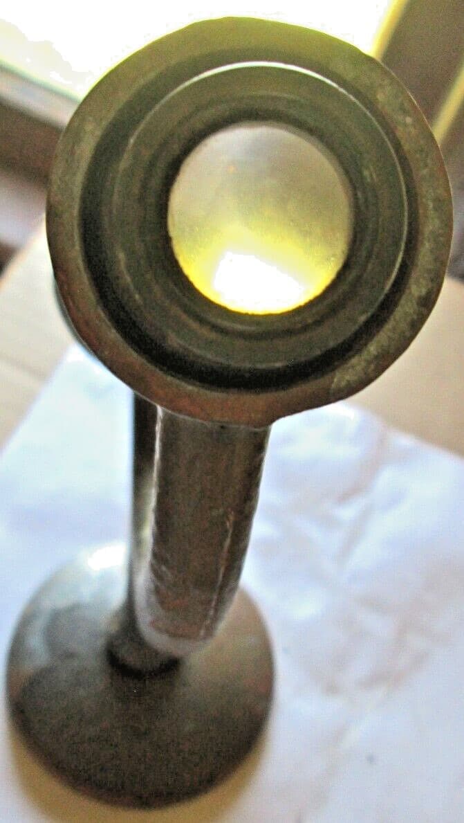 ANTIQUE SOLID BRASS, GRAIN FOCUSER 7138 MICROSIGHT 8 1/2" X 4 3/4" X 3 1/8" USED 5